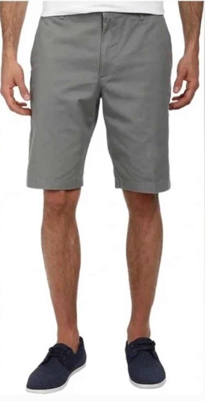 Dockers Perfect Gray 100% Cotton Twill Chino Shorts Mens Size 40 x 10 Neutral